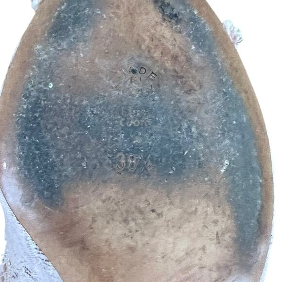 Moschino Cheap And Chic Women’s Open Toe Pink Boucle Fabric Pump Heels Size 38 - Picture 11 of 13